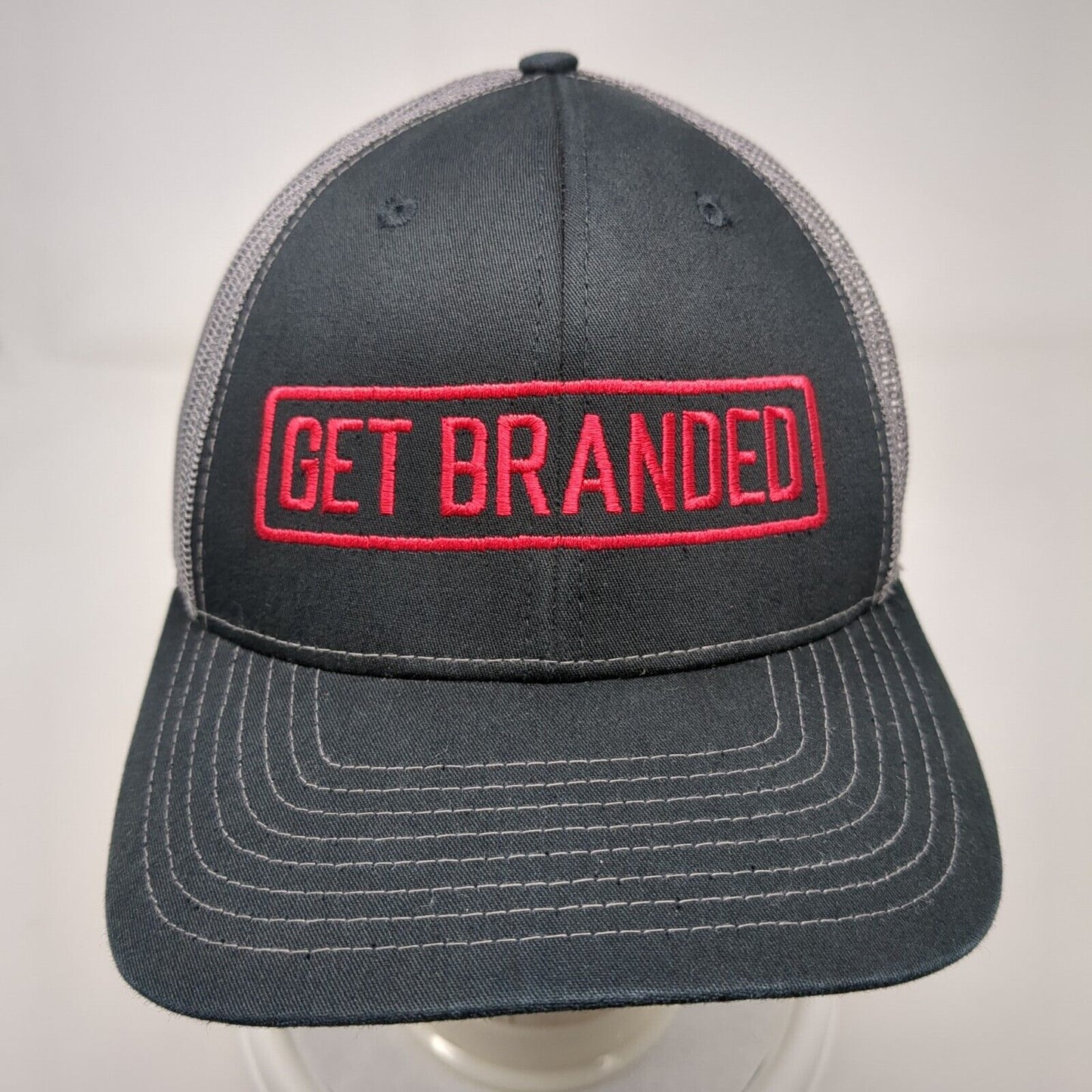 Get Branded Auto Savvy Snapback Trucker Hat Black OSFA Mesh Back