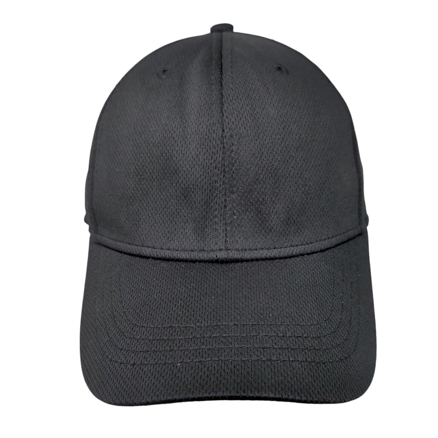 Athletic Works Fitted Hat Solid Black S/M 6 Panel Vent Holes Blank