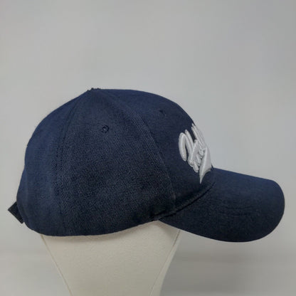 Blue Ocean Men's Strapback Hat Blue Adjustable Embroidered Logo Acrylic