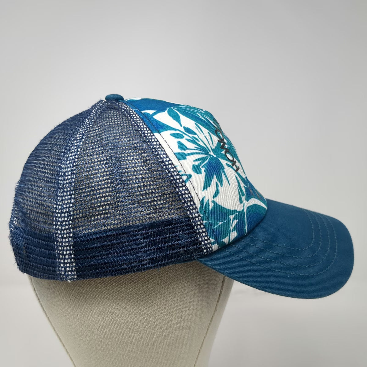 Honolua Surf Co. Trucker Hat Blue One Size Hawaii Mesh Snapback Floral Tropical
