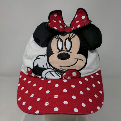 Disney Minnie Mouse Strapback Hat Multi One Size Embroidered Polka Dot
