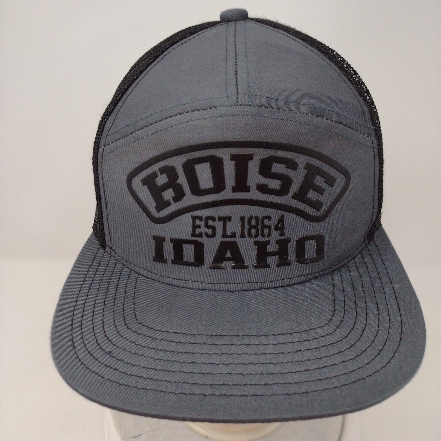 Boise Idaho Snapback Trucker Hat Gray OSFA Mesh Back Colorblock