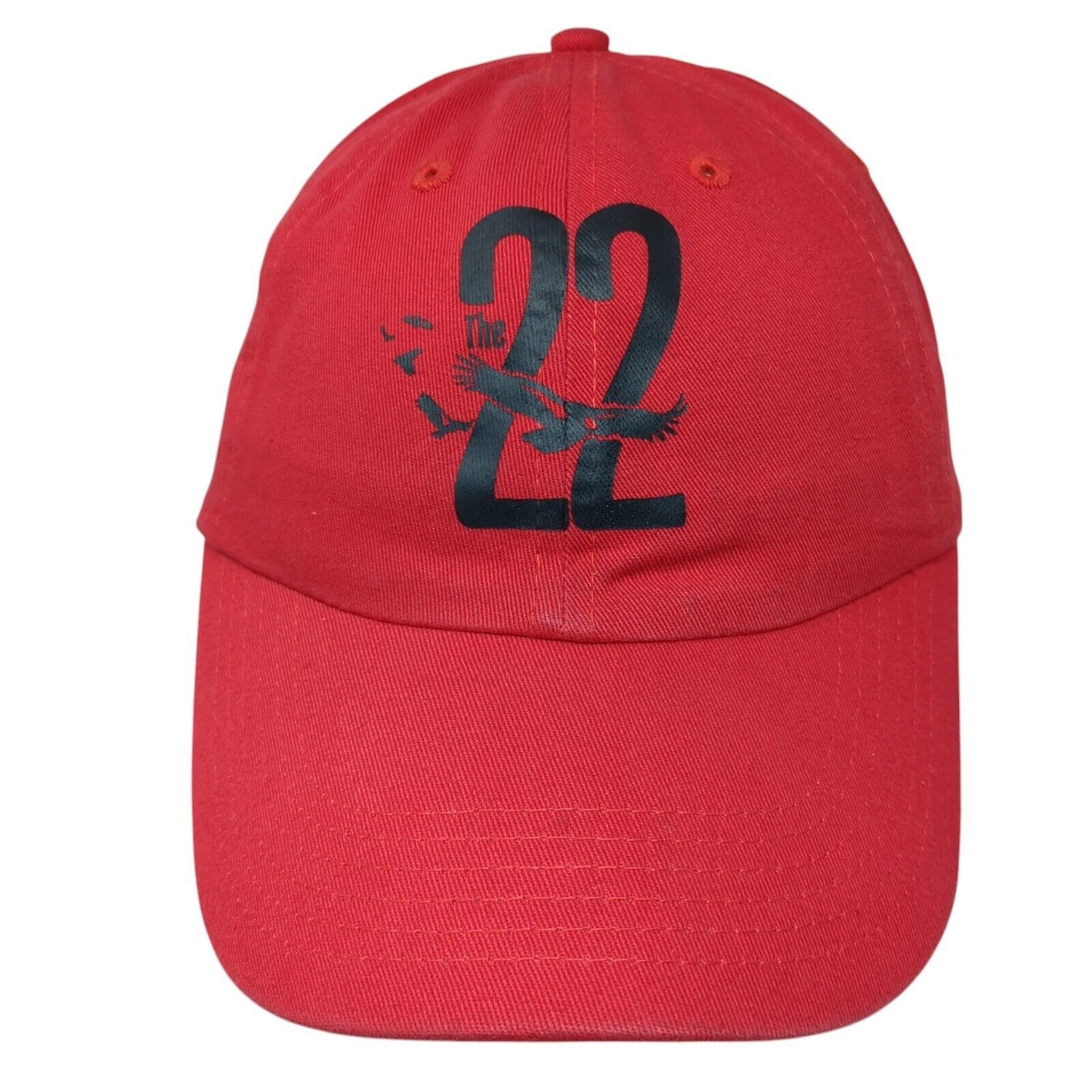 The 22 Slideback Hat Red One Size Adjustable Vented Holes 6 Panel Cotton