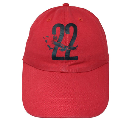 The 22 Slideback Hat Red One Size Adjustable Vented Holes 6 Panel Cotton