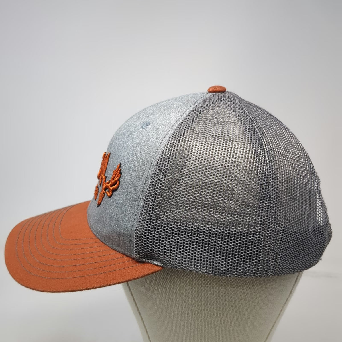 Richardson Trucker Hat Gray Orange One Size Epic Outdoors Deer Skull Snapback