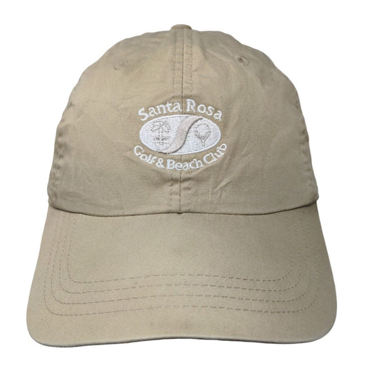 Santa Rosa Golf & Beach Club Strapback Hat Tan One Size Adjustable Classic Cut