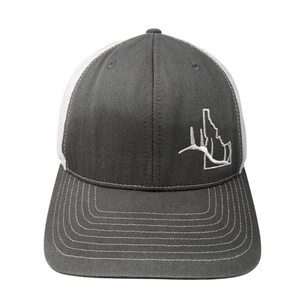 Idaho Snapback Trucker Hat Gray One Size Adjustable Mesh Back Richardson
