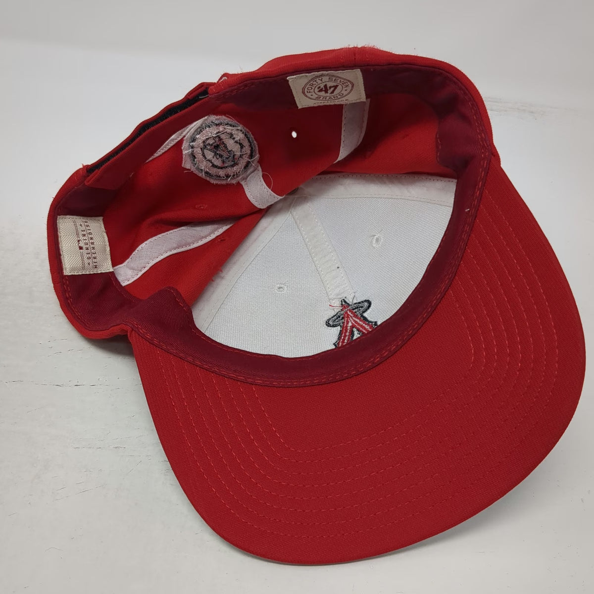 '47 Brand MLB Los Angeles Angels Baseball Cap White Red One Size Adjustable Hat