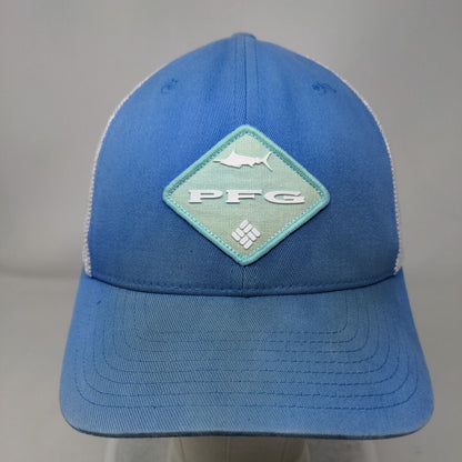 Columbia PFG Patch Fitted Mesh Back Trucker Hat Blue S/M Colorblock