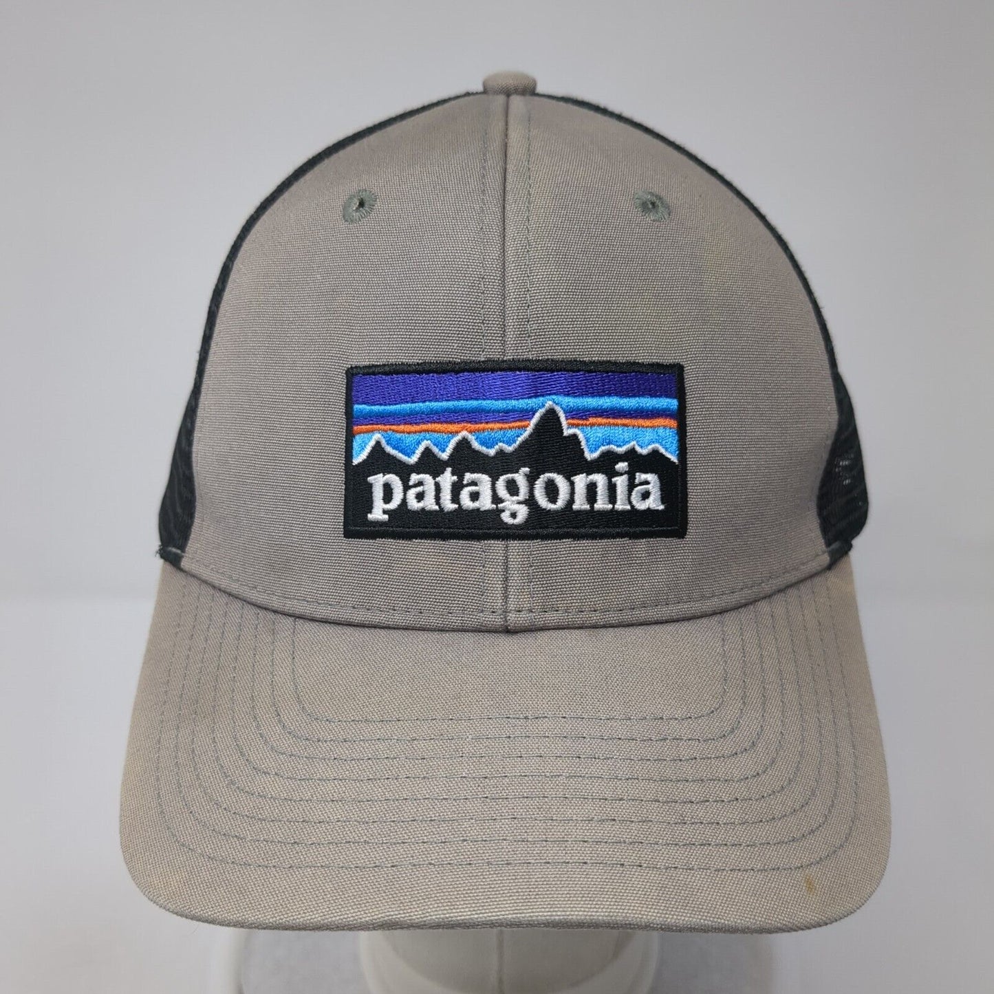 Patagonia Snapback Trucker Hat Gray One Size Adjustable Embroidered Mesh Back