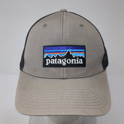 Patagonia Snapback Trucker Hat Gray One Size Adjustable Embroidered Mesh Back