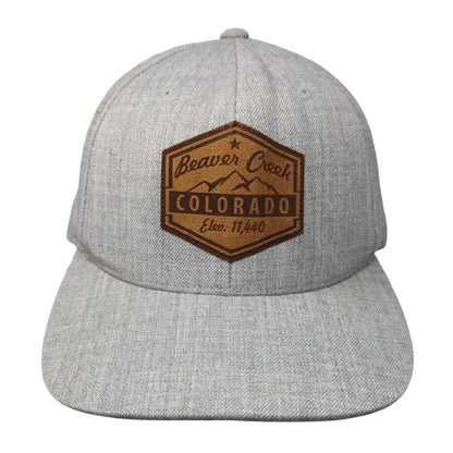 Beaver Creek Colorado Elev. 11,440 Snapback Hat Gray OS The Classics Yupoong