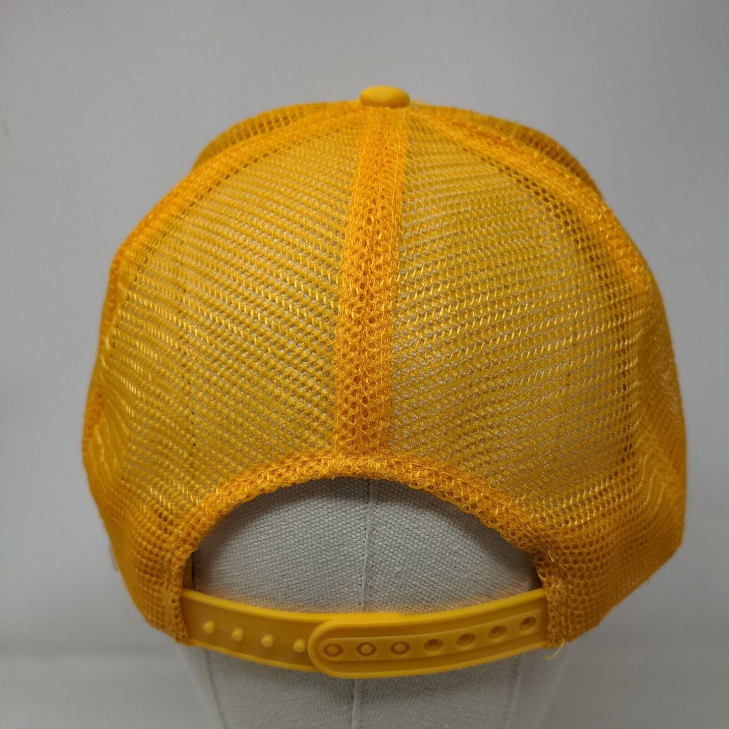 Speedway Men's Snapback Mesh Back Hat Yellow OSFA Graphic Red Gold Yankees Logo