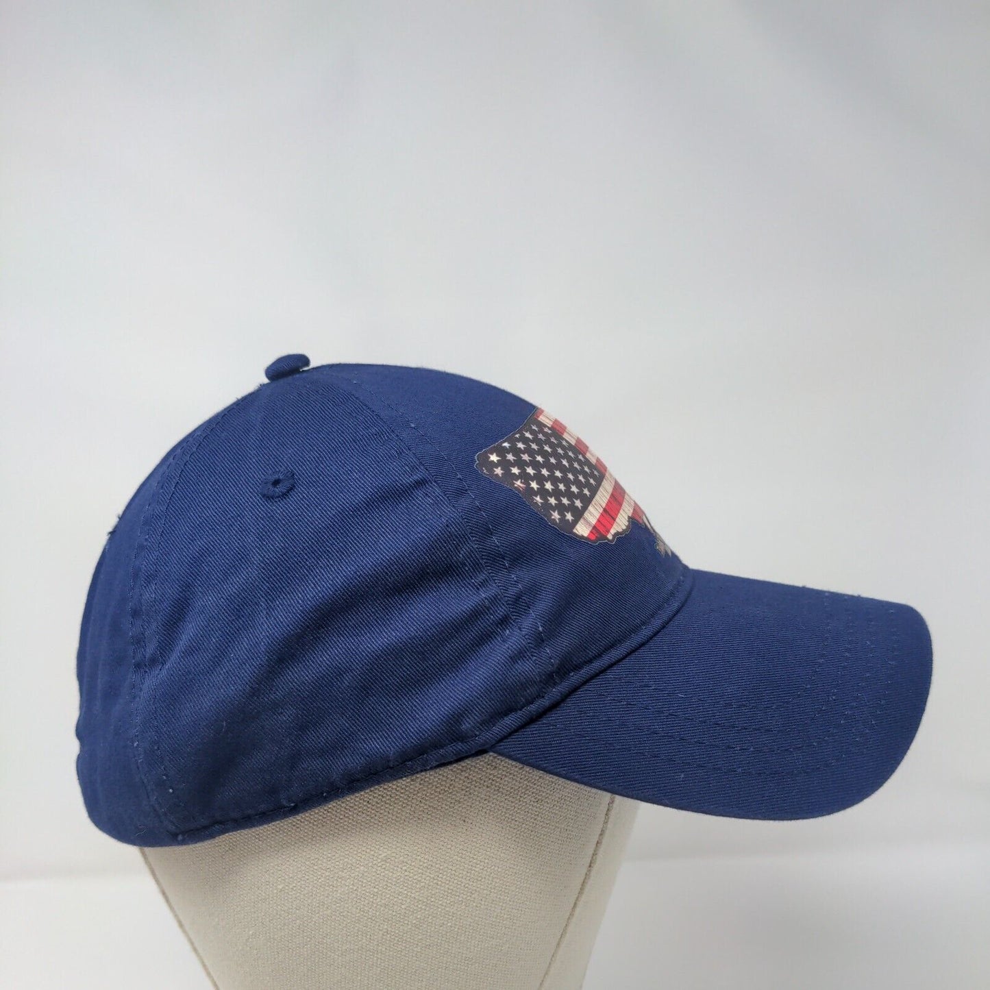 Faded Glory 2009 Slideback Hat Blue One Size Adjustable American Flag Patriotic