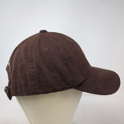 Trout Unlimited Baseball Cap Brown One Size Embroidered Fish Logo Hat Cotton