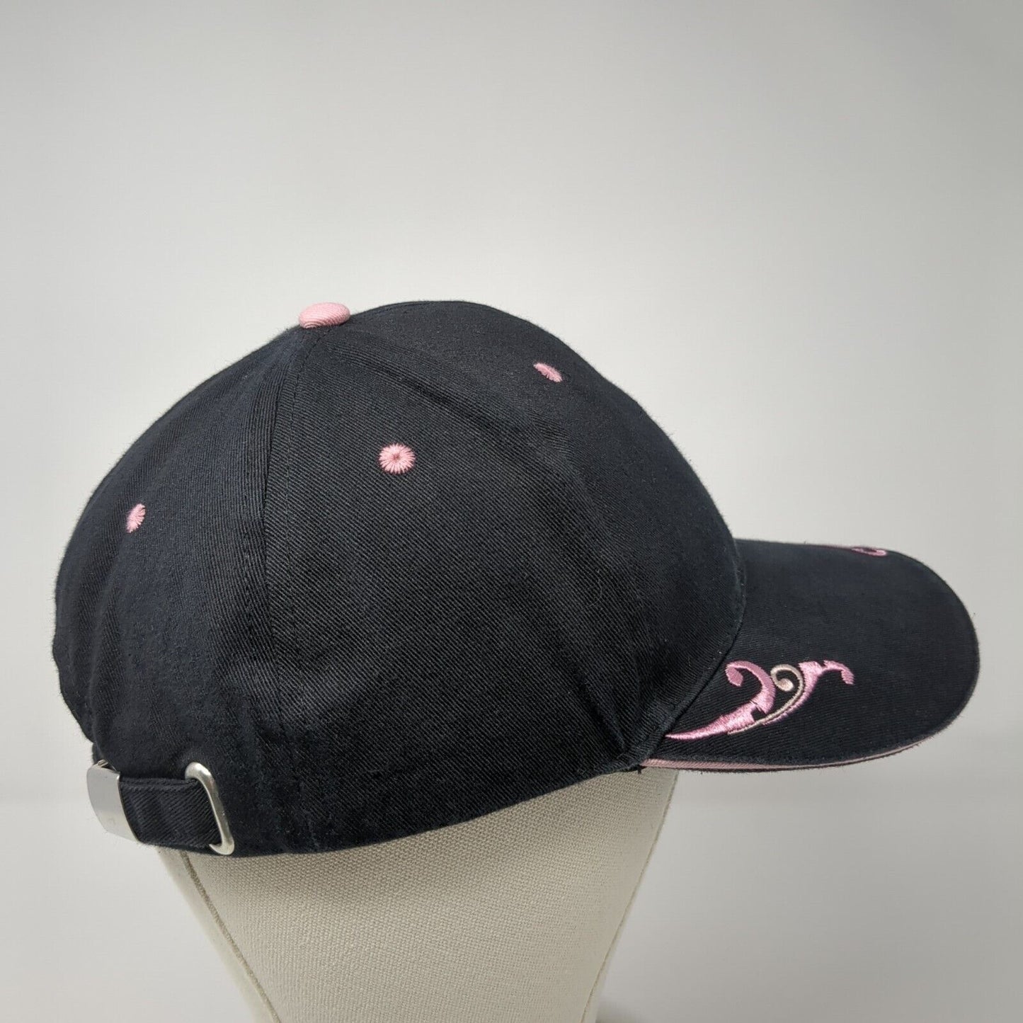 Pink Ribbon Slideback Hat Black One Size The Breast Cancer Site 6 Panel