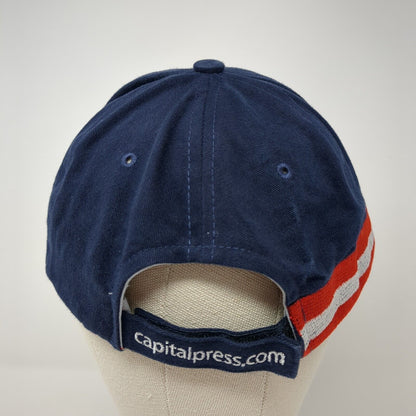 Capital Press The West's Ag Weekly Strapback Hat Blue One Size Adjustable