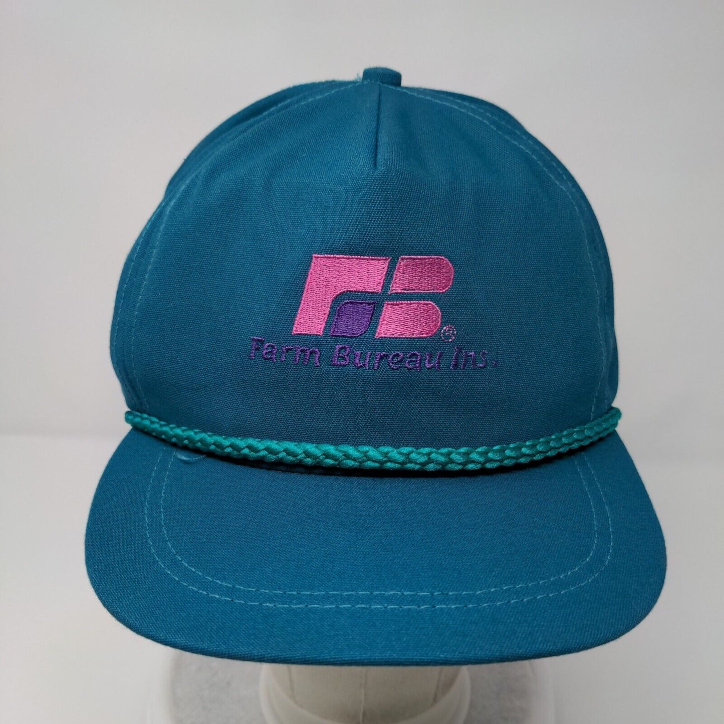 Farm Bureau Ins. Slideback Hat Blue OS Adjustable Embroidered Rope Imperial