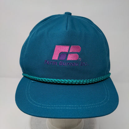 Farm Bureau Ins. Slideback Hat Blue OS Adjustable Embroidered Rope Imperial