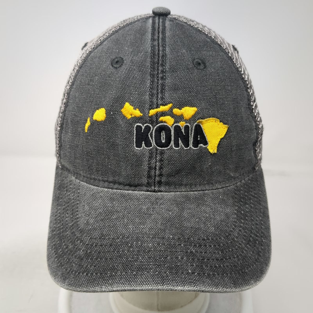 Legacy Trucker Hat Gray One Size Kona Hawaii Islands Map Snapback Mesh