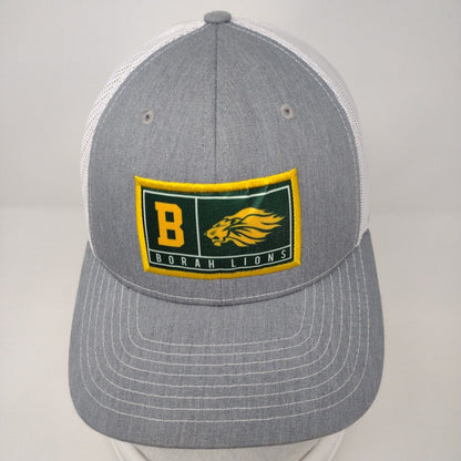 Borah Lions Patch Snapback Mesh Back Trucker Hat Gray OSFA Richardson