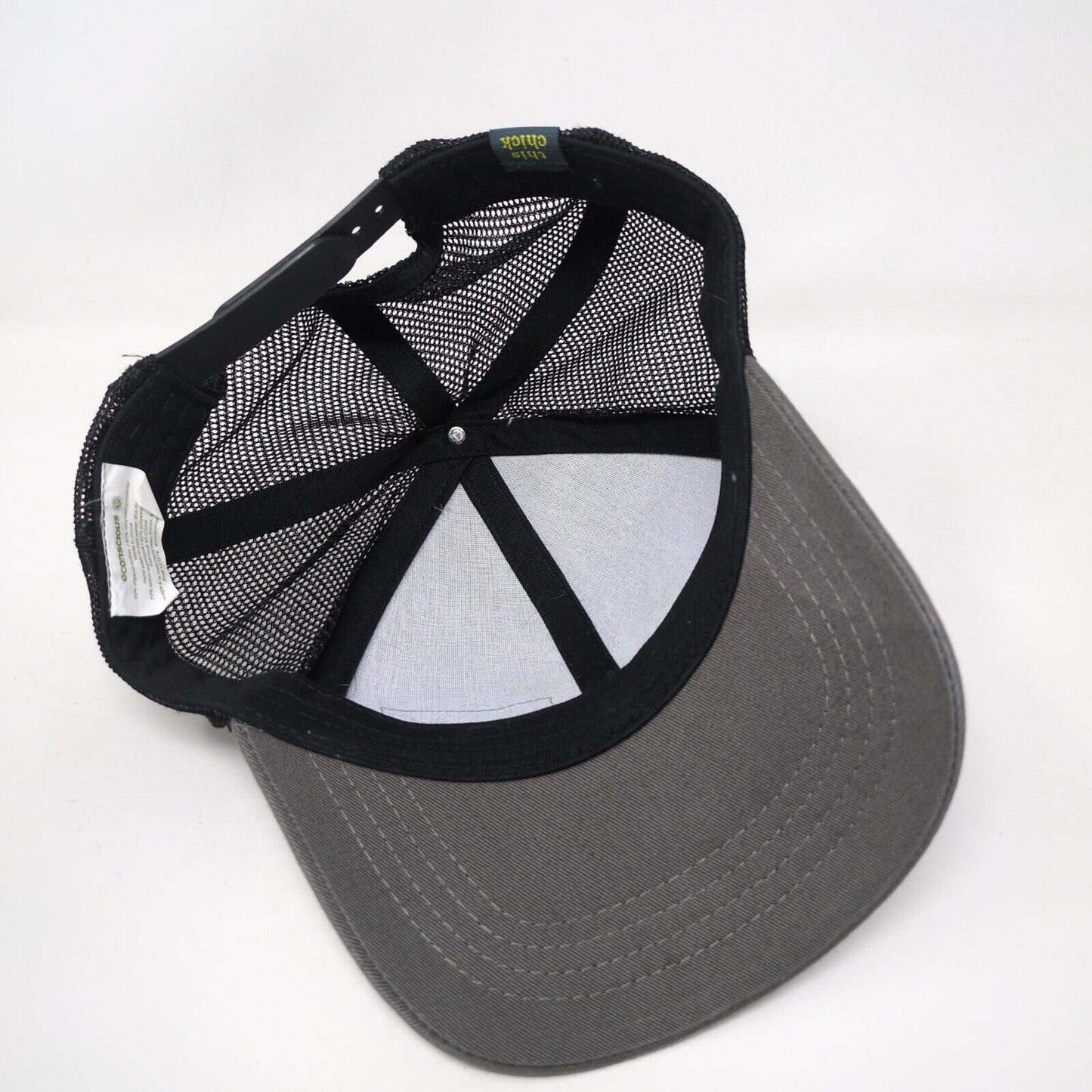 Dig This Chick Snapback Mesh Back Trucker Hat Gray One Size Colorblock