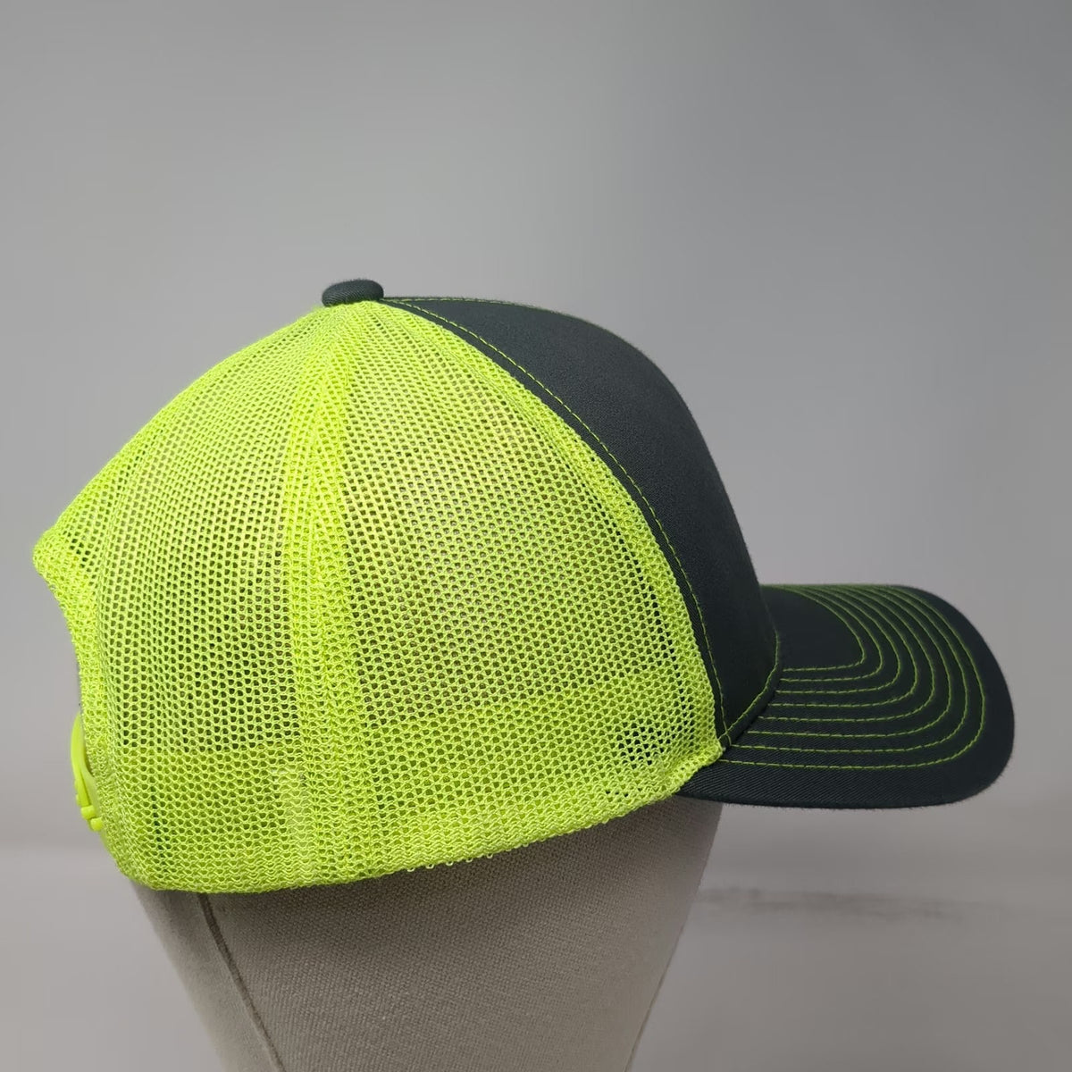 Pacific Headwear Trucker Hat Gray One Size Green Meadows Landscaping Mesh Logo