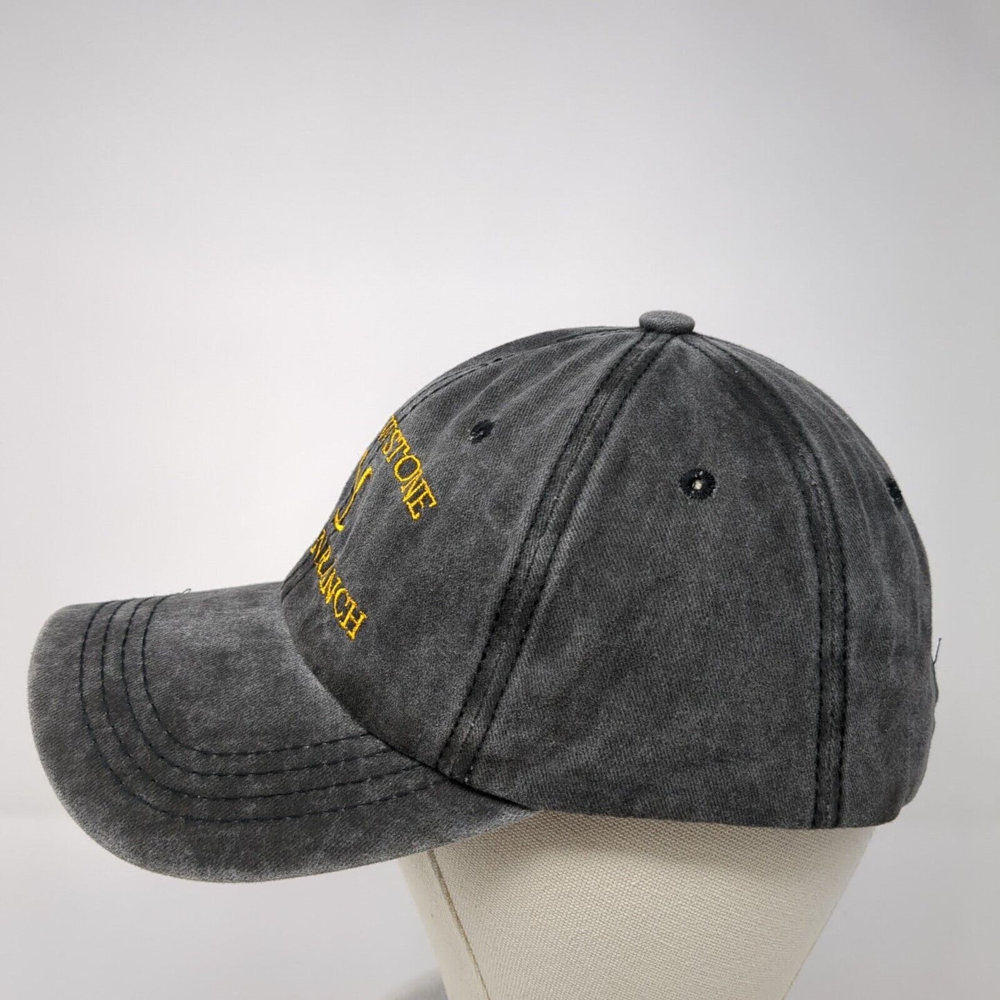 Yellowstone Dutton Ranch Slideback Hat Gray One Size Solid Embroidered