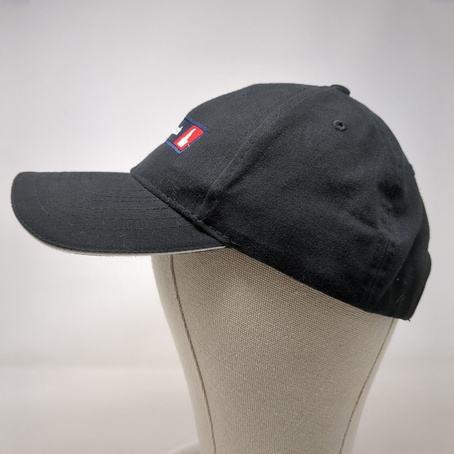 D.L. Evans Bank Strapback Hat Black OSFA Adjustable Embroidered 6 Panel