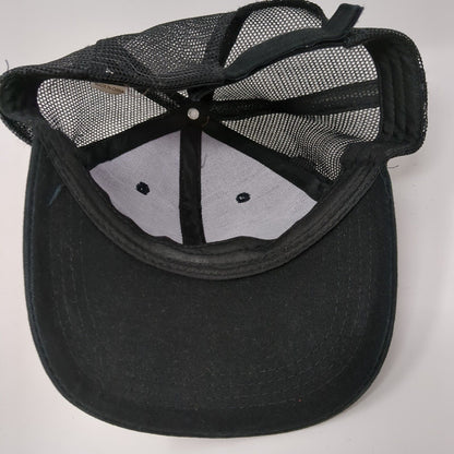Unbranded Strapback Trucker Hat Black One Size Mesh Back Blank Solid