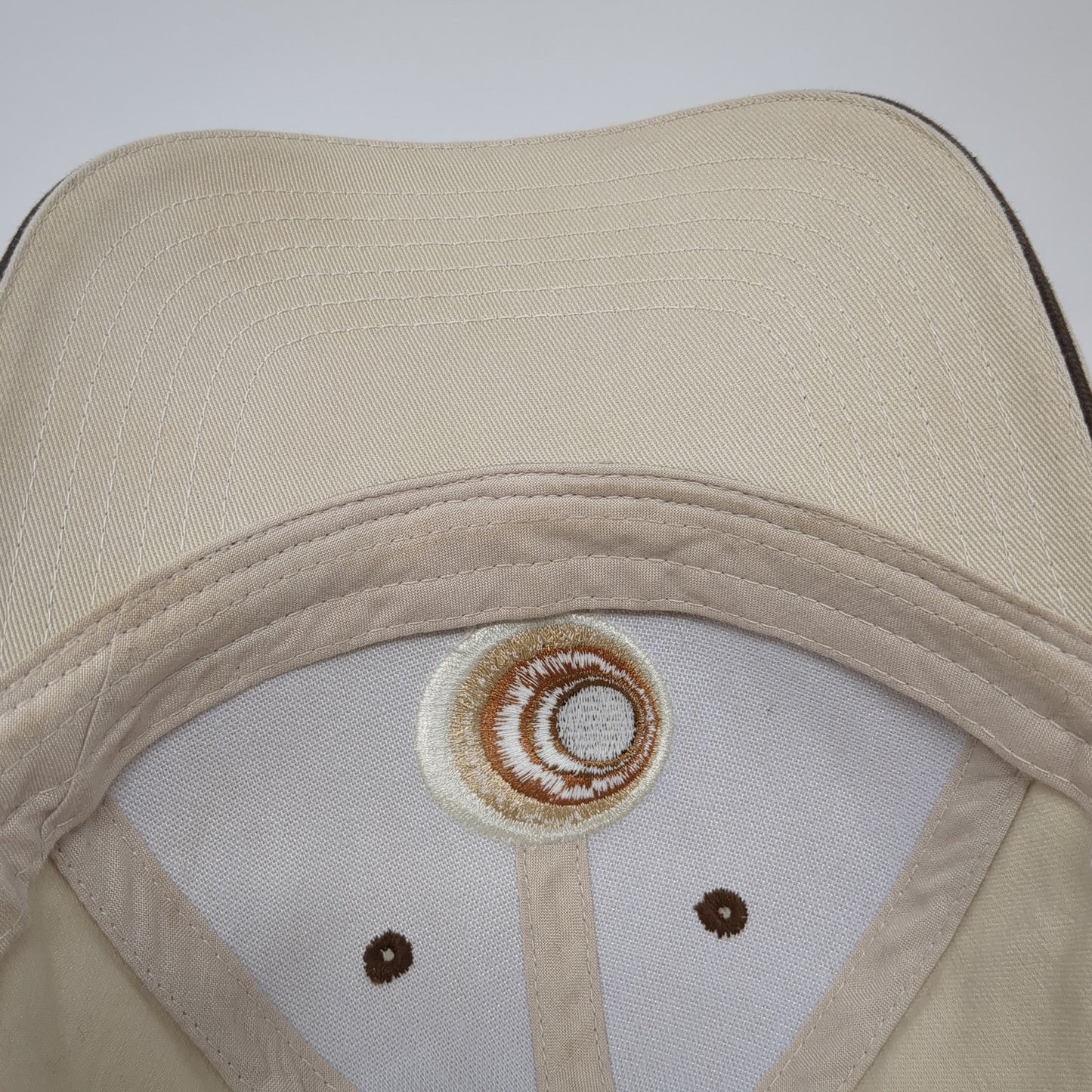 Memphis Plan! Do! Check! Baseball Cap Beige One Size Adjustable Embroidered