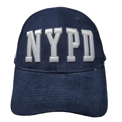 Colosseum Men's Strapback Hat Blue Embroidered NYPD Logo Patriotic