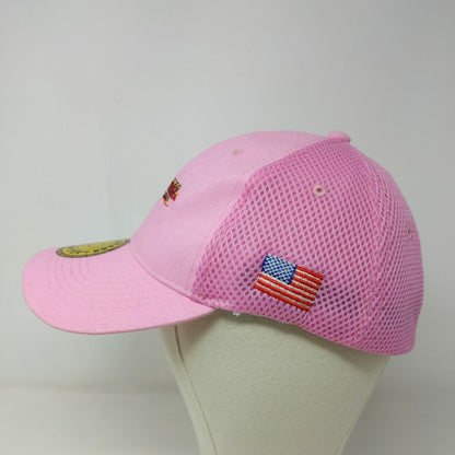 Pallet Express Women's Fitted Mesh Back Hat Pink Size M/L 100% Cotton