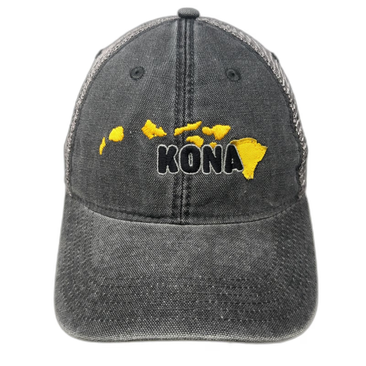 Legacy Trucker Hat Gray One Size Kona Hawaii Islands Map Snapback Mesh