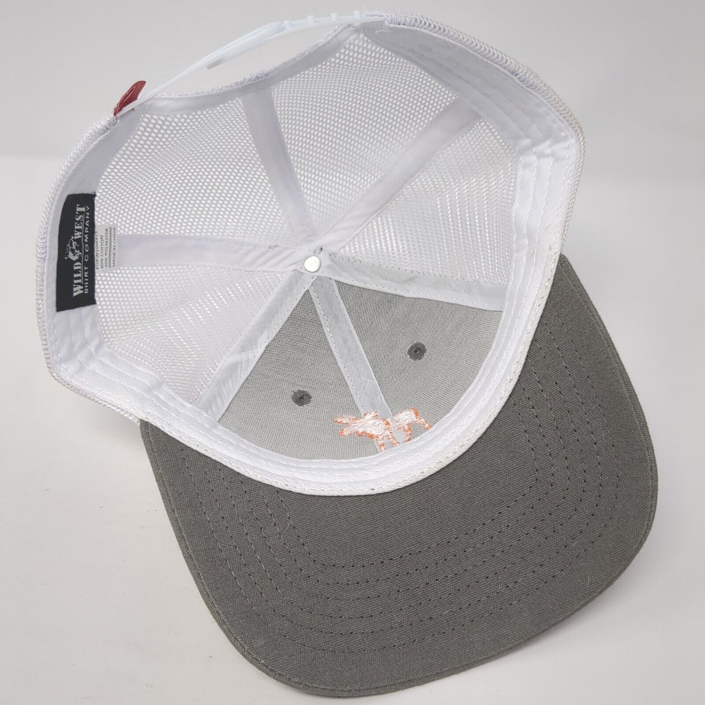 Lolo Pass Idaho Snapback Trucker Hat Gray OS Adjustable Mesh Back Wild West