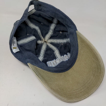 Caribbean Side Men's Slideback Hat Blue Embroidered Cancun Mexico Logo