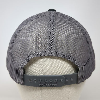 Richardson Trucker Hat Black Gray One Size Mesh Back Snapback Modern Machinery