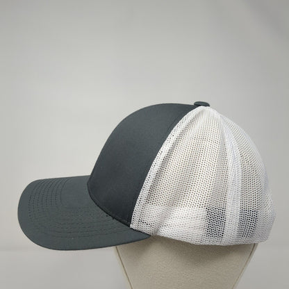 Pacific Headwear Snapback Trucker Hat Gray One Size Embroidered Logo