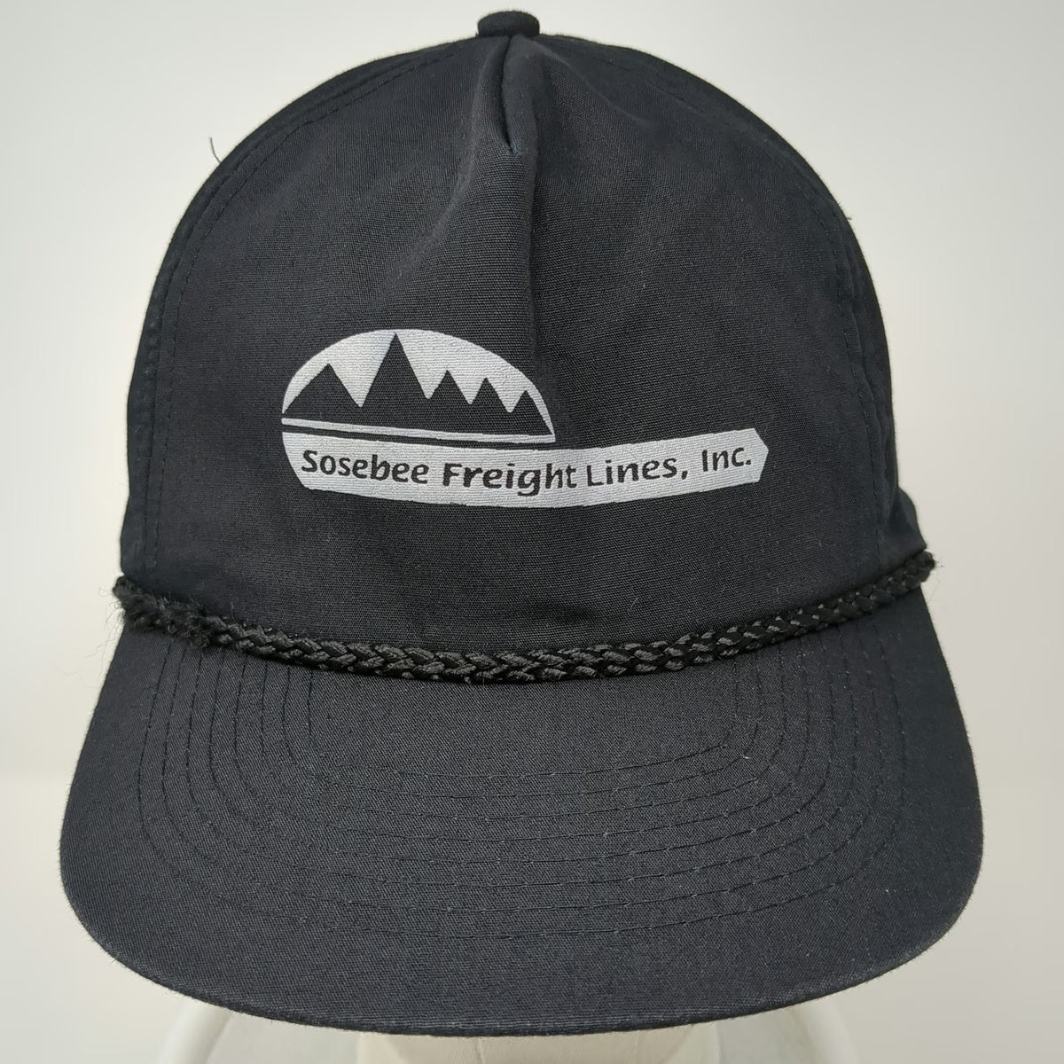 Cobra Caps 5 Panel Black One Size Sosebee Freight Lines Rope Snapback Hat Logo