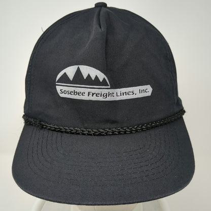 Cobra Caps 5 Panel Black One Size Sosebee Freight Lines Rope Snapback Hat Logo