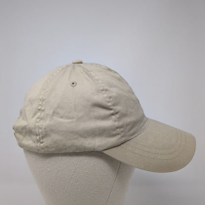 Unbranded Strapback Hat Tan One Size Adjustable Solid Blank 6 Panel