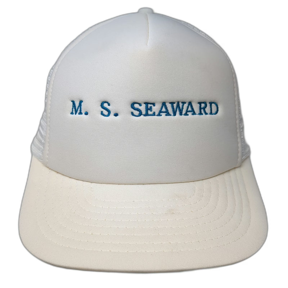 Designer Award Headwear Trucker Hat White One Size M.S. Seaward Mesh Snapback