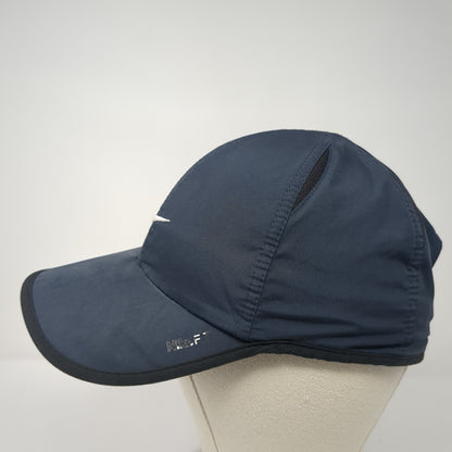 Nike Fit Swoosh Strapback Hat Blue One Size Adjustable Embroidered Logo