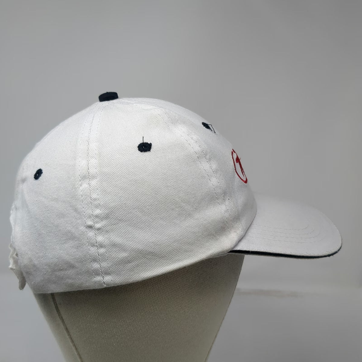 HitWear Transdev Baseball Cap White OSFM Red Embroidered Adjustable Strap Hat