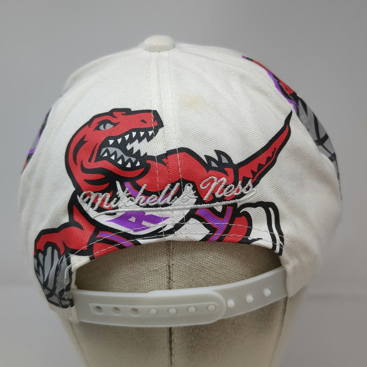 Mitchell & Ness Toronto Raptors NBA 5 Panel White Hat One Size All Over Print