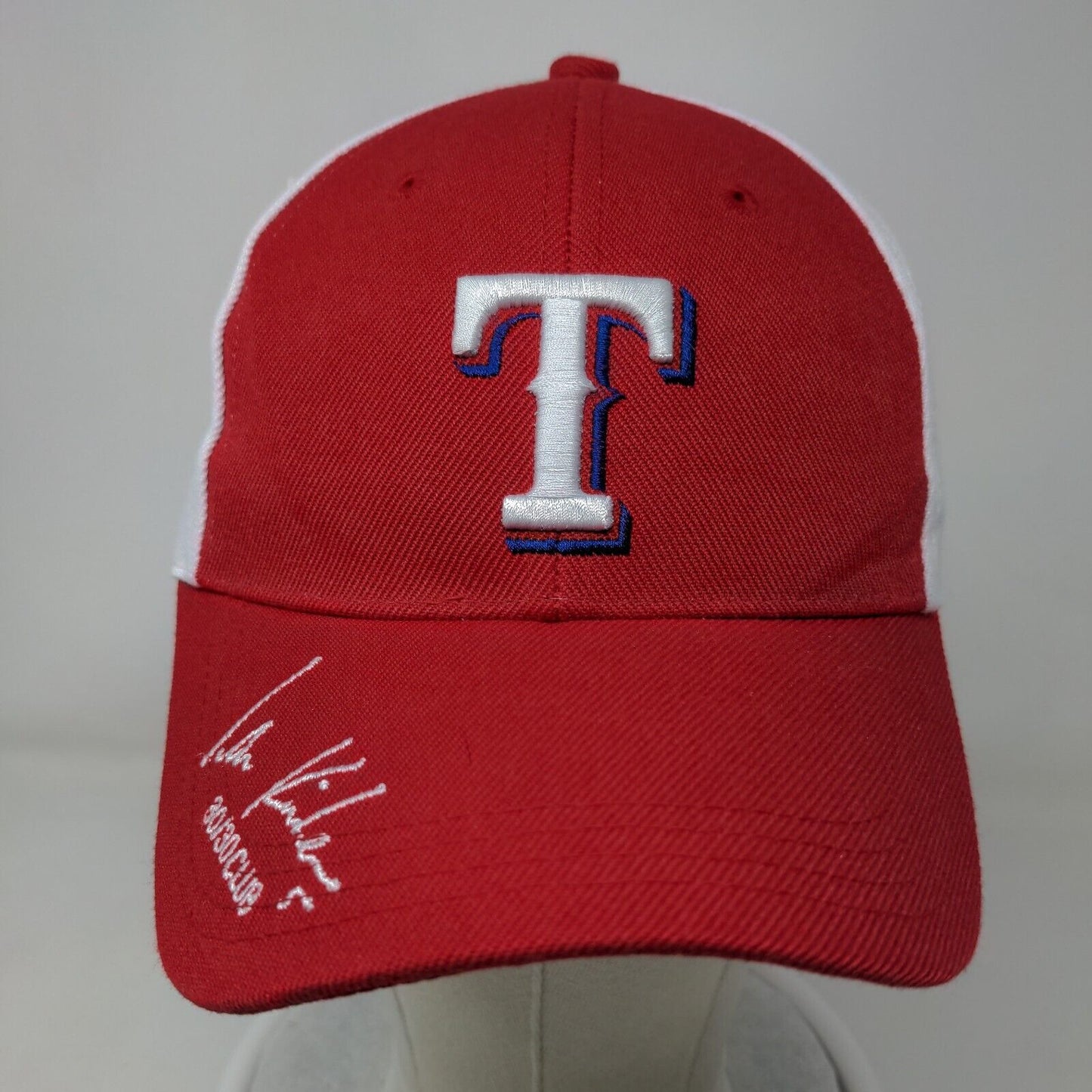 Texas Rangers Progressive 30/30 Club Strapback Hat Red OSFM Embroidered