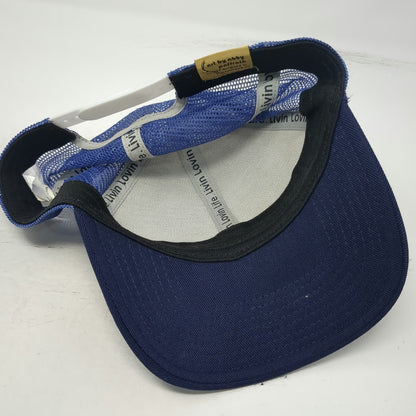 Art 4 All Abby Paffrath Bison Patch Blue One Size Trucker Hat Snapback Mesh Back