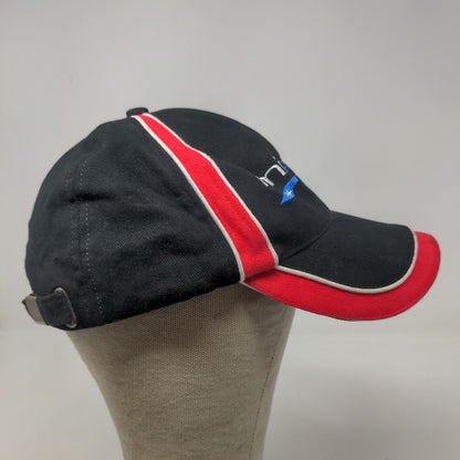 Minardi USA Men's Slideback Hat Black Red OSFA Embroidered Logo Cotton