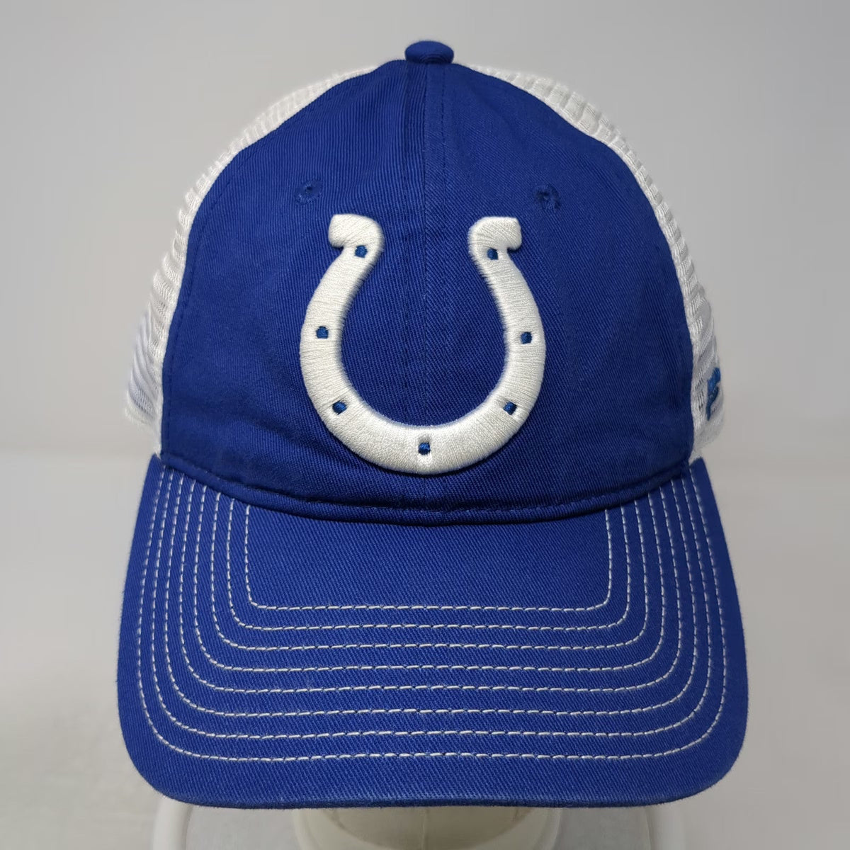 Indianapolis Colts NFL Fanatics Trucker Hat Blue White OSFM Mesh Snapback Logo