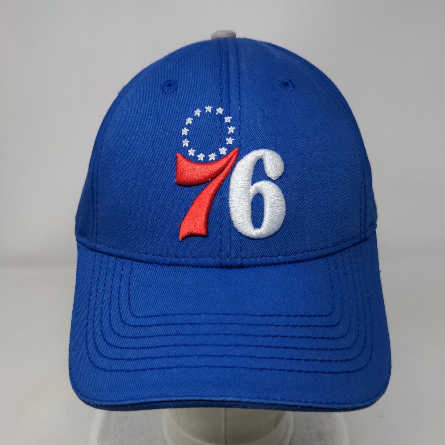 76ers Welcome To The Moment Slideback Hat Blue One Size Embroidered
